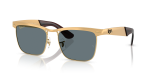 แว่นกันแดด Rayban Wayfarer Deluxe RB3875-92763R Sandblasted Legend Gold Dark Blue Polarized แว่นกันแดด Rayban RB3875-92763R มุมเฉียง สีทอง Legend ผิวทราย สำหรับผู้ใช้ทุกเพศ