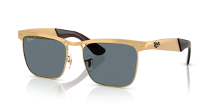 แว่นกันแดด Rayban RB3875-92763R มุมเฉียง สีทอง Legend ผิวทราย สำหรับผู้ใช้ทุกเพศ