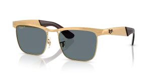 แว่นกันแดด Rayban RB3875-92763R มุมเฉียง สีทอง Legend ผิวทราย สำหรับผู้ใช้ทุกเพศ