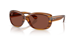 แว่นกันแดด Rayban RB4101-820/C5 มุมเฉียง สีฮาวานาแถบแดง สำหรับผู้หญิง
