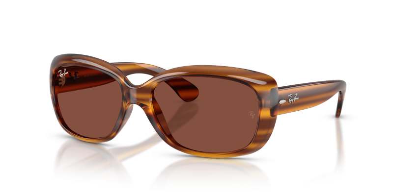 แว่นกันแดด Rayban RB4101-820/C5 มุมเฉียง สีฮาวานาแถบแดง สำหรับผู้หญิง