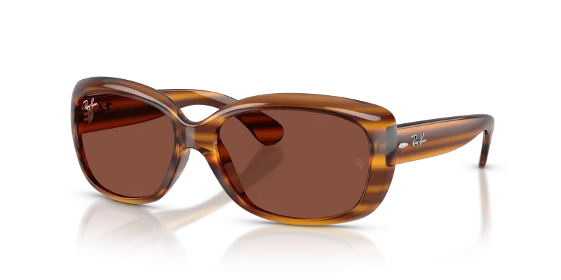 แว่นกันแดด Rayban RB4101-820/C5 มุมเฉียง สีฮาวานาแถบแดง สำหรับผู้หญิง