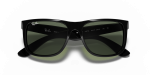 แว่นกันแดด Rayban Justin RB4165F-601/71 Black Green G-15 แว่นกันแดด Rayban RB4165F-601/71 close-up ด้านหน้า