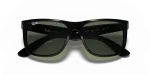 แว่นกันแดด Rayban Justin RB4165F-601/71 Black Green G-15 แว่นกันแดด Rayban RB4165F-601/71 close-up ด้านหน้า