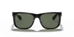 แว่นกันแดด Rayban Justin RB4165F-601/71 Black Green G-15 แว่นกันแดด Rayban RB4165F-601/71 ด้านหน้า