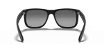 แว่นกันแดด Rayban Justin RB4165F-622/T3 Rubber Black Grey Polarized แว่นกันแดด Rayban RB4165F-622/T3 ขาแว่นด้านใน
