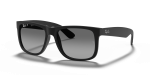 แว่นกันแดด Rayban Justin RB4165F-622/T3 Rubber Black Grey Polarized แว่นกันแดด Rayban RB4165F-622/T3 มุมเฉียง สีดำรับเบอร์ สำหรับผู้ชาย