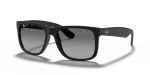 แว่นกันแดด Rayban Justin RB4165F-622/T3 Rubber Black Grey Polarized แว่นกันแดด Rayban RB4165F-622/T3 มุมเฉียง สีดำรับเบอร์ สำหรับผู้ชาย