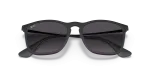 แว่นกันแดด Rayban Chris RB4187F-622/8G Rubber Black Grey Gradient แว่นกันแดด Rayban RB4187F-622/8G close-up ด้านหน้า