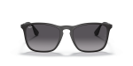 แว่นกันแดด Rayban Chris RB4187F-622/8G Rubber Black Grey Gradient แว่นกันแดด Rayban RB4187F-622/8G ด้านหน้า