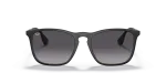 แว่นกันแดด Rayban Chris RB4187F-622/8G Rubber Black Grey Gradient แว่นกันแดด Rayban RB4187F-622/8G ด้านหน้า