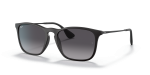 แว่นกันแดด Rayban Chris RB4187F-622/8G Rubber Black Grey Gradient แว่นกันแดด Rayban RB4187F-622/8G มุมเฉียง สีดำรับเบอร์ สำหรับผู้ชาย