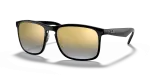แว่นกันแดด Rayban RB4264-601/J0 Black Blue Mirror Gold Gradient Polarized แว่นกันแดด Rayban RB4264-601/J0 มุมเฉียง สีดำ สำหรับผู้ชาย