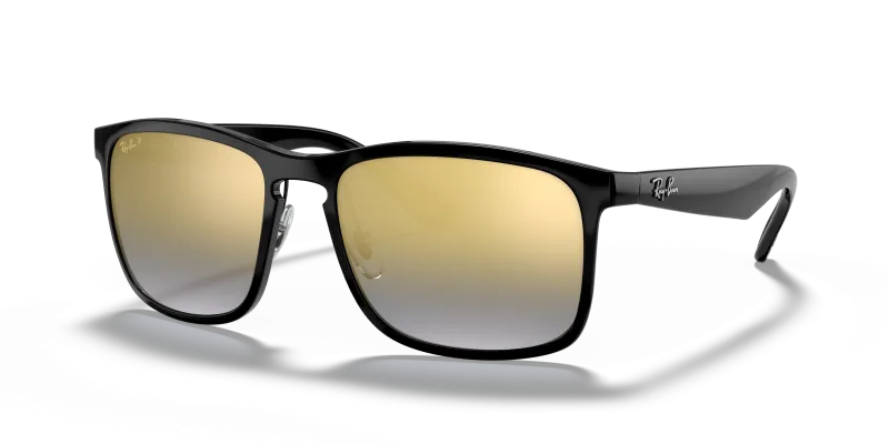 แว่นกันแดด Rayban RB4264-601/J0 Black Blue Mirror Gold Gradient Polarized แว่นกันแดด Rayban RB4264-601/J0 มุมเฉียง สีดำ สำหรับผู้ชาย