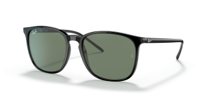 แว่นกันแดด Rayban RB4387F-901/71 มุมเฉียง สีดำ สำหรับผู้ใช้ทุกเพศ