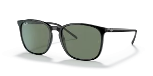 แว่นกันแดด Rayban RB4387F-901/71 มุมเฉียง สีดำ สำหรับผู้ใช้ทุกเพศ