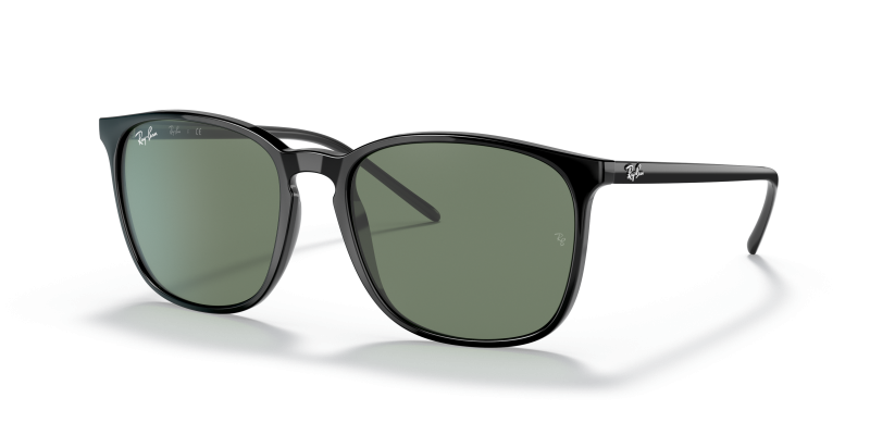 แว่นกันแดด Rayban RB4387F-901/71 มุมเฉียง สีดำ สำหรับผู้ใช้ทุกเพศ