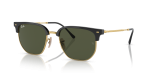 แว่นกันแดด Rayban New Clubmaster RB4416-601/31 Black On Arista Green แว่นกันแดด Rayban RB4416-601/31 มุมเฉียง สีดำพื้นทอง สำหรับผู้ใช้ทุกเพศ
