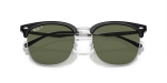 แว่นกันแดด Rayban RB4418D-66709A Black On Silver Dark Green Polarized แว่นกันแดด Rayban RB4418D-66709A close-up ด้านหน้า