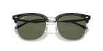 แว่นกันแดด Rayban RB4418D-66709A Black On Silver Dark Green Polarized แว่นกันแดด Rayban RB4418D-66709A close-up ด้านหน้า