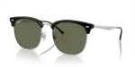 แว่นกันแดด Rayban RB4418D-66709A Black On Silver Dark Green Polarized แว่นกันแดด Rayban RB4418D-66709A มุมเฉียง สีดำพื้นเงิน สำหรับผู้ใช้ทุกเพศ