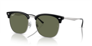 แว่นกันแดด Rayban RB4418D-66709A Black On Silver Dark Green Polarized