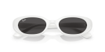 แว่นกันแดด Rayban RB4441D-677287 White Dark Grey แว่นกันแดด Rayban RB4441D-677287 close-up ด้านหน้า
