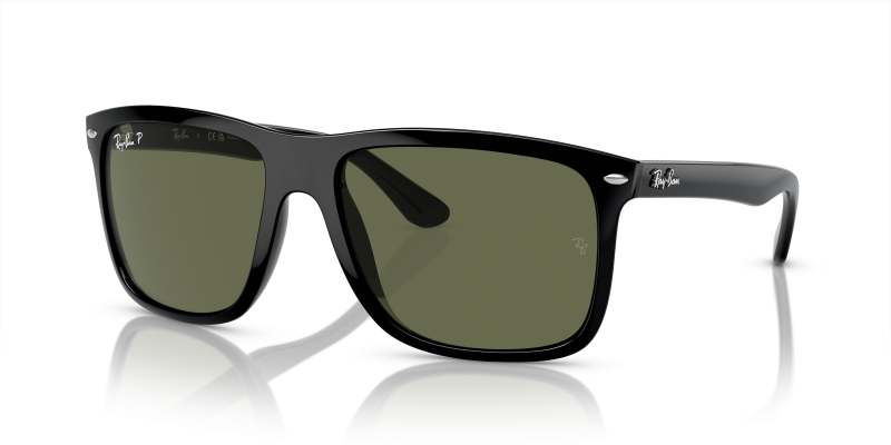 แว่นกันแดด Rayban RB4547F-601/58 มุมเฉียง สีดำ สำหรับผู้ใช้ทุกเพศ