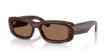 แว่นกันแดด Rayban RB4944-687773 Transparent Brown Dark Brown แว่นกันแดด Rayban RB4944-687773 มุมเฉียง สีน้ำตาลโปร่งใส สำหรับผู้ใช้ทุกเพศ