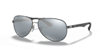 แว่นกันแดด Rayban Carbon Fibre RB8313-004/K6 Gunmetal Blue Mirror Silver แว่นกันแดด Rayban RB8313-004/K6 มุมเฉียง สีกันเมทัล สำหรับผู้ชาย