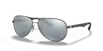 แว่นกันแดด Rayban Carbon Fibre RB8313-004/K6 Gunmetal Blue Mirror Silver แว่นกันแดด Rayban RB8313-004/K6 มุมเฉียง สีกันเมทัล สำหรับผู้ชาย