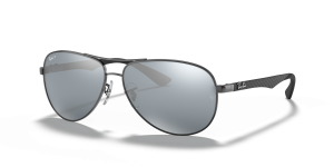 แว่นกันแดด Rayban RB8313-004/K6 มุมเฉียง สีกันเมทัล สำหรับผู้ชาย