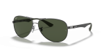 แว่นกันแดด Rayban Carbon Fibre RB8313-004/N5 Gunmetal G-15 Green Polarized แว่นกันแดด Rayban RB8313-004/N5 มุมเฉียง สีกันเมทัล สำหรับผู้ชาย
