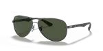 แว่นกันแดด Rayban Carbon Fibre RB8313-004/N5 Gunmetal G-15 Green Polarized แว่นกันแดด Rayban RB8313-004/N5 มุมเฉียง สีกันเมทัล สำหรับผู้ชาย