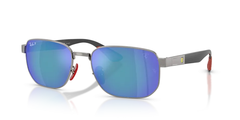แว่นกันแดด Rayban RB8329M-F0014L Gunmetal Polar Grey Mirror Blue แว่นกันแดด Rayban RB8329M-F0014L มุมเฉียง สีกันเมทัล สำหรับผู้ใช้ทุกเพศ