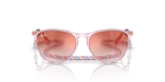 แว่นกันแดด Rayban Junior Erika RJ9060SF-7226V0 Transparent Violet Red Mirror Gradient Clear แว่นกันแดด Rayban RJ9060SF-7226V0 ด้านหน้า