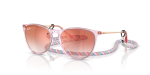 แว่นกันแดด Rayban Junior Erika RJ9060SF-7226V0 Transparent Violet Red Mirror Gradient Clear แว่นกันแดด Rayban RJ9060SF-7226V0 มุมเฉียง สีม่วงโปร่งใส สำหรับเด็กผู้หญิง