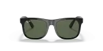 แว่นกันแดด Rayban Junior Justin RJ9069S-100/71 Black Dark Green แว่นกันแดด Rayban RJ9069S-100/71 ด้านหน้า