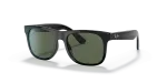 แว่นกันแดด Rayban Junior Justin RJ9069S-100/71 Black Dark Green แว่นกันแดด Rayban RJ9069S-100/71 มุมเฉียง สีดำ สำหรับเด็กผู้ชาย