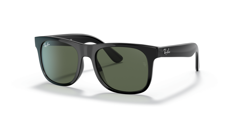 แว่นกันแดด Rayban RJ9069S-100/71 มุมเฉียง สีดำ สำหรับเด็กผู้ชาย