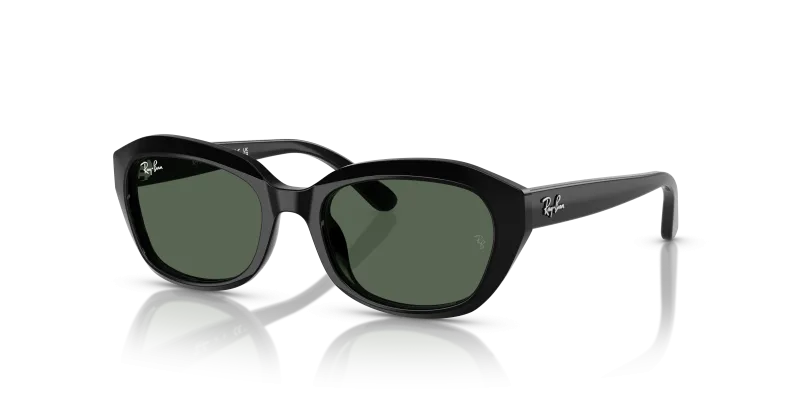 แว่นกันแดด Rayban RJ9081S-100/71 มุมเฉียง สีดำ สำหรับเด็กผู้หญิง