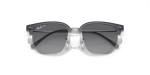 แว่นกันแดด Rayban Junior New Clubmaster RJ9116S-7134T3 Opal Blue On Silver Grey Polarized แว่นกันแดด Rayban RJ9116S-7134T3 close-up ด้านหน้า