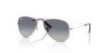 แว่นกันแดด Rayban Junior Aviator RJ9506S-212/4L Silver Blue Gradient Grey แว่นกันแดด Rayban RJ9506S-212/4L มุมเฉียง สีเงิน สำหรับเด็กทุกเพศ