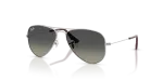 แว่นกันแดด Rayban RJ9506S-302/11 มุมเฉียง สีเงิน สำหรับเด็กทุกเพศ