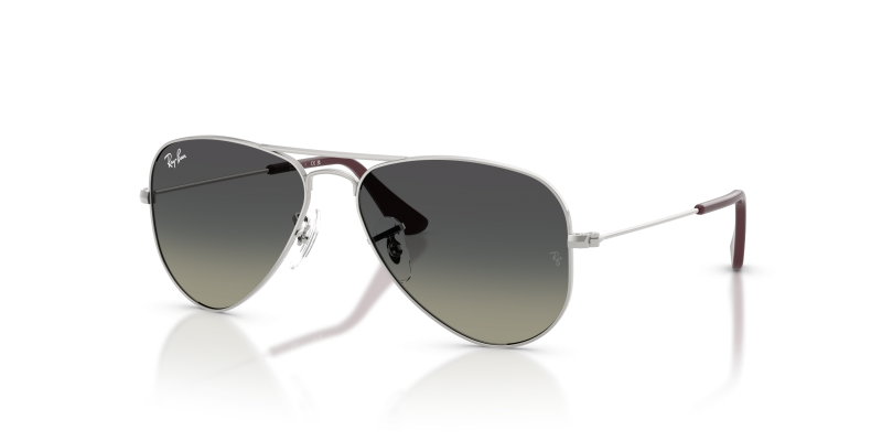 แว่นกันแดด Rayban RJ9506S-302/11 มุมเฉียง สีเงิน สำหรับเด็กทุกเพศ