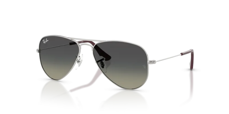 แว่นกันแดด Rayban RJ9506S-302/11 มุมเฉียง สีเงิน สำหรับเด็กทุกเพศ