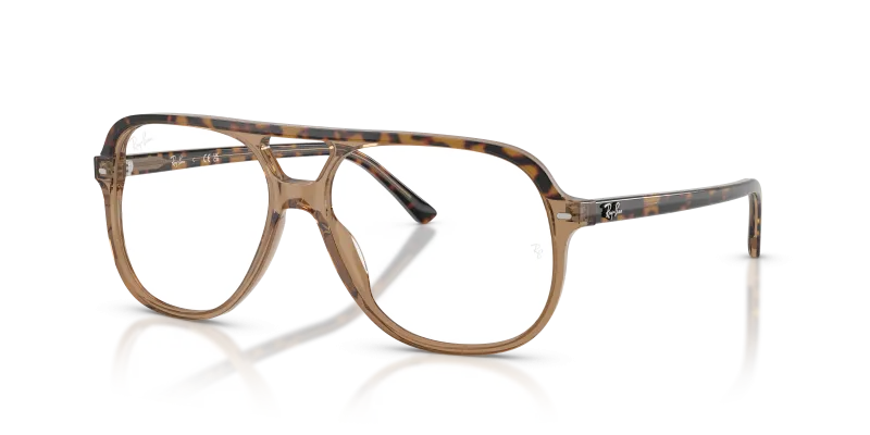 กรอบแว่นสายตา Rayban RX5698-8109 Havana On Transparent Brown แว่นสายตา Rayban RX5698-8109 มุมเฉียง สี Havana & Brown สำหรับผู้ใช้ทุกเพศ