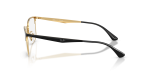 กรอบแว่นสายตา Rayban RX6421-2890 Black On Gold แว่นสายตา Rayban RX6421-2890 มุมข้าง ขาแว่นสีทองและดำ