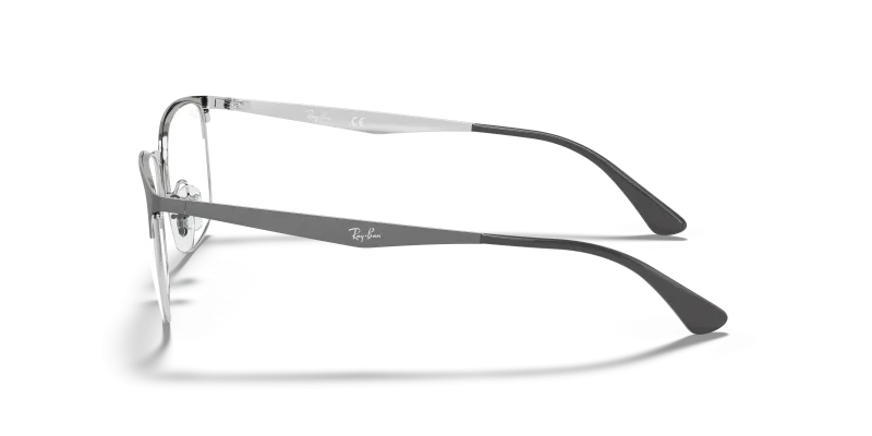 แว่นสายตา Rayban RX6421-3004 มุมข้าง ขาแว่นสีเทาพื้นเงิน