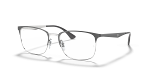 แว่นสายตา Rayban RX6421-3004 มุมเฉียง สีเทาพื้นเงิน สำหรับผู้ใช้ทุกเพศ